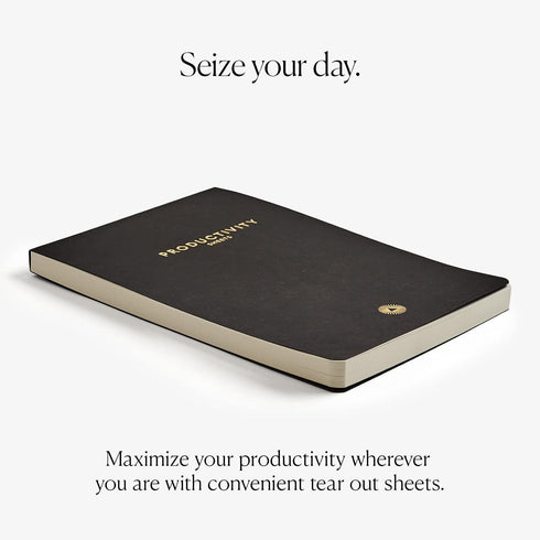 Intelligent Change 3-Month Productivity Planner Sheets and Tools for Time-Management, A5 Undated Sheets, Black