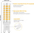 G9 Bulb Dimmable 6W 3000K, T4 G9 Bulbs 120V 530LM, 50W 60W Bulb G9 Bulbs 6 Pack YUIIP LED Warm White Ceramic Bi-pin
