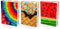 Jumbo Stretchable Book Cover Food Design 3 Pack for Hardcover Textbooks, Washable and Reusable