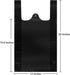 LazyMe T Shirt Bags, Black Plastic Bags with Handles, 12x20 Inches (50 pcs) for Grocery and Shopping Retail