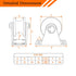Heavy Duty Large 68 mm Pulley Wheel, Duplex Bearings Inside, Wall Mounted Industrial Rope Pulley for Lifting, 1 Pack