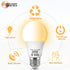 LUXON Radar Motion Sensor Light Bulbs, Dusk to Dawn LED Bulbs, 5W 6000K Cool White, A19 E26 Base, Pack of 2.