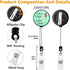 Cute Nure Badge Reel, Retractable ID Badge Holder with Alligator Clip, Crystal Coffee Pattern for Nurse Medical Worker
