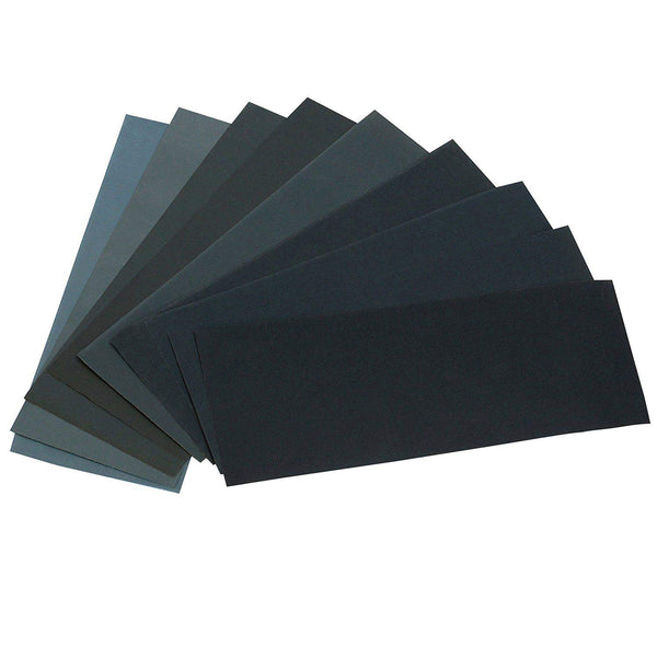 HSYMQ 24PCS Sandpaper Variety Pack, 12 Grits Assorted for Wood Metal Sanding, Wet Dry