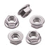 10-Pack M10-1.5mm Stainless Steel Serrated Flange Hex Nuts, Bright Finish, Anti-Rust Industrial Fasteners