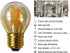 4W G45 Dimmable Bulb G45 Bulbs E26/E27 Light,G14/G45 Shape,E26/E27 Glass,2300K Pack 6 LED Filament LED Vintage Edison