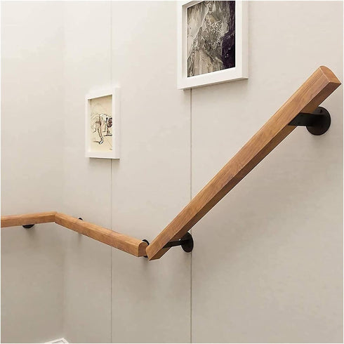ALDEPO 1Ft-20Ft Non-Slip,15Ft/450Cm Grab Bars Handrails Wooden, Professional Corridor Non-Slip Stair Railings Support