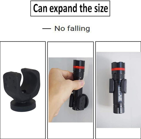 Pmsanzay 4 PackTwo Magnetic Base Mount, Flashlight Mounting Brackets, Strong magnets and Flexible clamp, Round Base