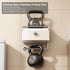 Voldra Toilet Paper Holder with Shelf, Flushable Wipes Dispenser for Bathroom, Adhesive Toilet Paper Roll Holder