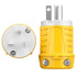 20 Amp 110V Plugs Male Electrical Plugs Drop Cord Extension Cord Ends Replacement Connector Cord Cap NEMA 5-20P 120 Volt Yellow ETL Listed 2-Pack