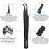 Precision Tweezers Set, 6PCS Anti Static ESD Industrial Tweezers Kit for Electronics Repair, Craft, Laboratory Work