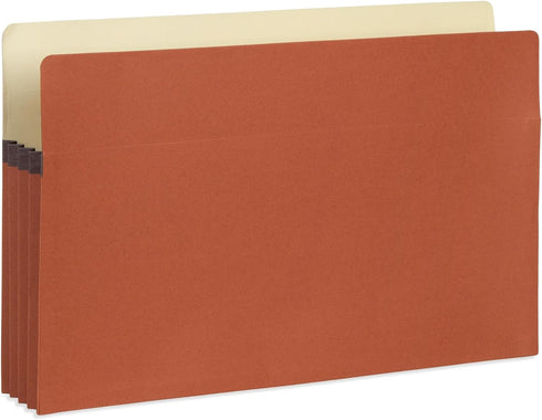 Blue Summit Expanding File Pockets, Legal Size, 3.25” Expansion, Redrope – 10 Folders