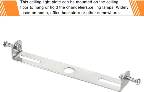 120x18x17mm 2 Set MECCANIXITY Ceiling Light Plate, Lighting Fixture Mounting Bracket for Home Office Chandelier