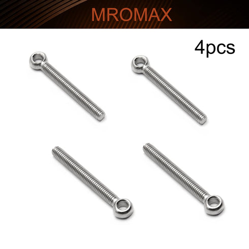 MroMax Swing Lifting Bolt M6 x 50mm: 304 Stainless Steel Eye Bolt for Home Renovation and Fasteners