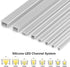 16.4Ft 5mm BTF-LIGHTING Silicone LED Channel System Flexible Milky White Cover DIY Spotless Tube for Width LED