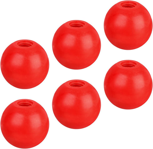 Threaded Ball Knobs (40mm/1.57") 6Pcs, Plastic Ball Lever Knob with M12 Female Thread Iron Insert