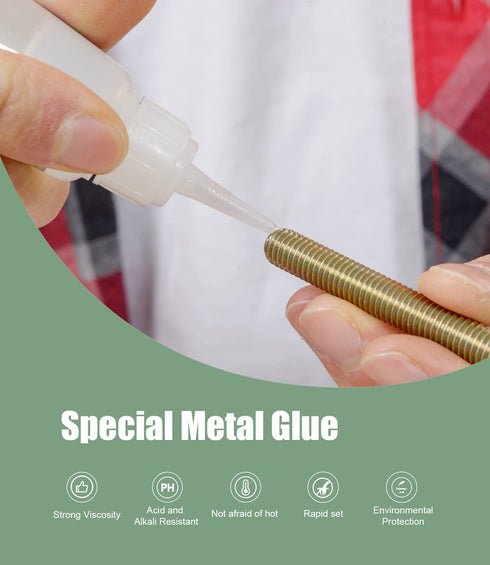 Metal Glue for Bonding - Instant Super Glue for Metal, Stainless Steel, Aluminum Alloy, DIY Craft, and More