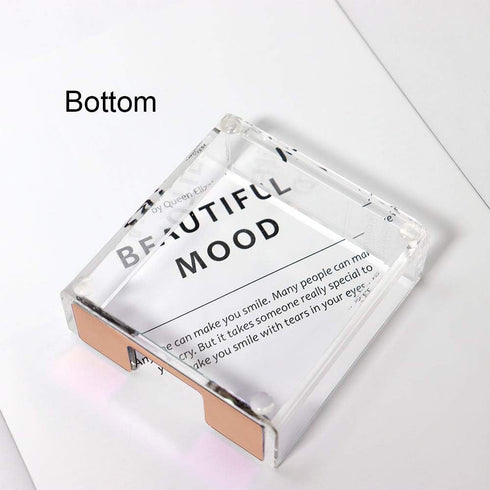 MultiBey Sticky Notes Memo Pad Holder Dispenser, Rose Gold Desk Organizer for Office