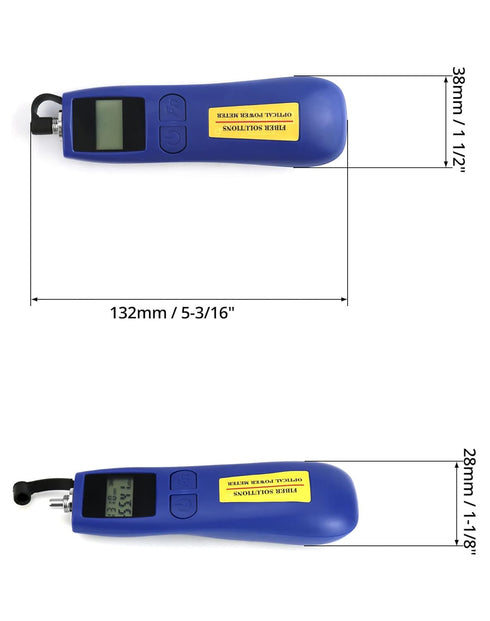 QWORK Optical Power Meter, -70~+10 dBm, Fiber Light Meter with Universal 2.5mm Interface for 6 Calibration Wavelengths,