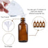 PrettyCare Eye Dropper Bottle 2 oz (12 Pack Amber Glass Bottles 60ml) with Golden Caps, Labels, Funnel & Pipettes