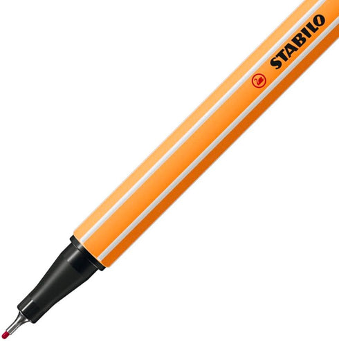 STABILO Fineliner point 88 MINI, Wallet of 5, Assorted Neon Colors