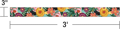 Carson Dellosa 36 Feet Floral Garden Bulletin Board Borders, Straight Classroom Borders for Bulletin Board and White