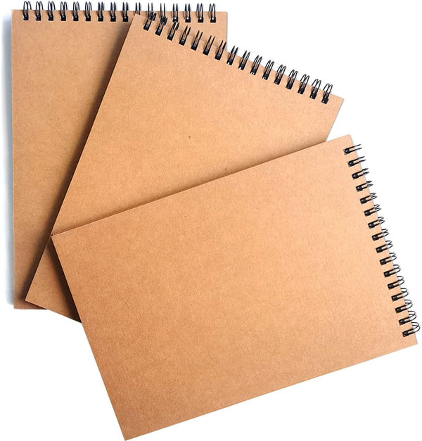 Steno Pads – 3 Pack Note Pads, Pure White Thick Paper, 60 Sheets, 6” x 8” Blank Paper Notebooks