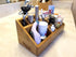 Small Multifunctional Bamboo Organizer | Desk Caddy | School Art Supply Holder | Kitchen Bathroom Storage