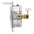 PIC Gauges PRO-204L-254M Panel Mount Glycerin Filled Industrial Pressure Gauge, 2.5" Dial, 0/1000 psi Range