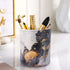 WAVEYU Marble Pen Holder for Desk - Large PU Leather Multi-Functional Organizer Cup for Office, Classroom, Home