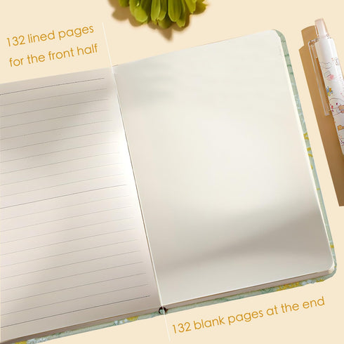 A6 264 4x6 Embroidered Pocket Notebook for Women, Mini Cloth Journal, Hardcover, Pages, Small Lined Notebook