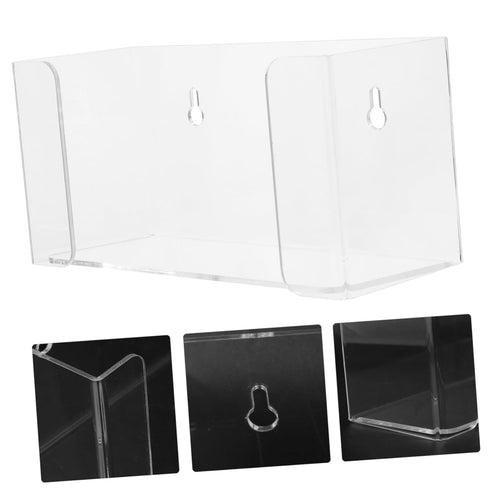 4pcs STOBAZA Mask Dispenser Wall Mount Acrylic Face Masks Gloves Holder Wall Mount Container for Quick Access