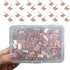 Mini Binder Clips, 120 Pack, 5/8 Inch, Standard 15mm, Rose Gold, Binder Paper Clips with Mini Storage Boxes