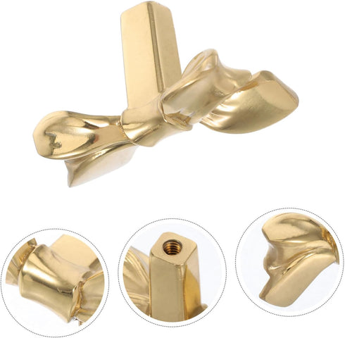 Gatuida Brass Decorative Bow Knobs for Cabinets Adorable Hardware Handles for Wardrobes Shoe Cabinets Bedside Tables
