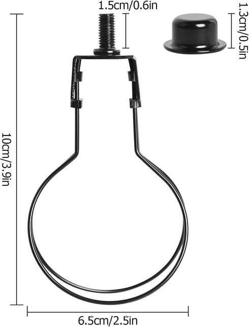KEJJNYER 4 Pack Bulb Bulb Clip On Lamp Shade Adapter Black, Light Clips For Lamp Shades Holder, Clip On Light Shades