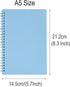 Yansanido Spiral Notebook, 4 Pcs A5 Thick Plastic Hardcover 8mm Ruled 4 Color 80 Sheets -160 Pages Journals for Study and Notes (Light Pink,Light Green,Light Blue,ivory, A5 5.7" x 8.3"-Ruled) by Yansanido