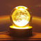 Zabalar 3D Crystal Moon Ball Light with Colorful LED Light Base,Valentine's Day Gift,Color