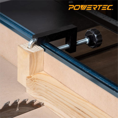 POWERTEC 71004V Universal Fence Clamp, 2 PK for Table Saws, Router Tables, Drill Press Tables