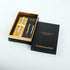 Luxury Ballpoint Pen Gift Set, 24K Gold Trim, Black Ink Refills, Fancy Writing Pens for Men Women, Christmas Silver
