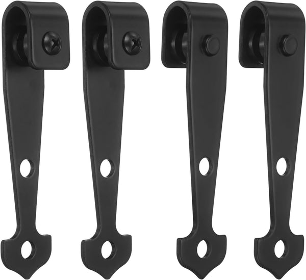 uxcell 4Pcs Sliding Barn Door Hardware Hanger, Mini Sliding Door Hardware for