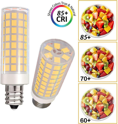 E11 Bulb, 8W 800LM (80W T4 JDE11 Bulbs, 3000K, 4-Pack LED Equivalent), Mini Candelabra Base LED Light Warm White