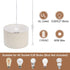 15Ft E26/E27 Bulb PATIKIL Plug in Pendant Light, Rope Cord Hanging Lamp Fixture with ON/Off Switch, Linen Fabric Shade