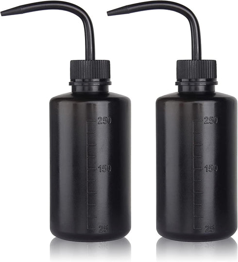 250ML 2PC Plastic Squeeze Bottle for Safety Rinse, Wash Bottle, Watering Can, Tattoo Supplies