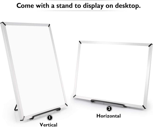 Magnetic Whiteboard, 9 x 12 Inches Double Sided Small Dry Erase Board with Markers and Stand