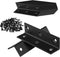 LOSYHU 20 PCS Black Steel Corner Brackets 3.94 x 0.98 L Shaped Metal