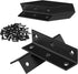LOSYHU 20 PCS Black Steel Corner Brackets 3.94 x 0.98 L Shaped Metal