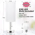 3 3000/4000/5000k Hong-in Nightstand Lamp with Color Modes - White Lamp for Bedroom with USB-C USB-A Charging Ports