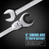 1 PC 9mm Open Flex-Head Ratcheting Wrench - Metric Ratcheting Spanner with 83 Teeth, Chrome Vanadium Steel
