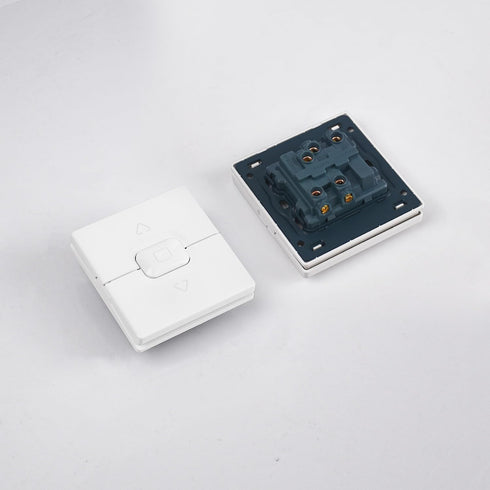 HUIYEETEX 110V/220V AC Hardwired Wall Controller | Roller Shutter Switch for Tubular Motors, Roller Shutters & Awnings