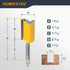1/4 3/4" 1-1/4" (73066) POWERTEC Tungsten Carbide Tipped Double Flute Straight Router Bit, " Shank, Cutting Dia.